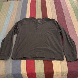 Jos. A. Bank Men's Long-Sleeve Henley in Dark Gray